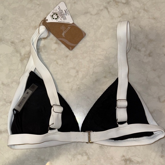 Contrast Trim Triangle Bikini Top - Picture 7 of 8